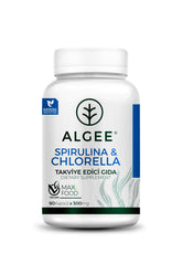 Spirulina & Chlorella Kapsül 500mg | 90 Adet | Vegan Süper Gıda Takviyesi | ALGEE®