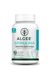 Spirulina Kapsül 500mg | 90 Adet | Pratik Ambalaj – Vegan Takviye | ALGEE®