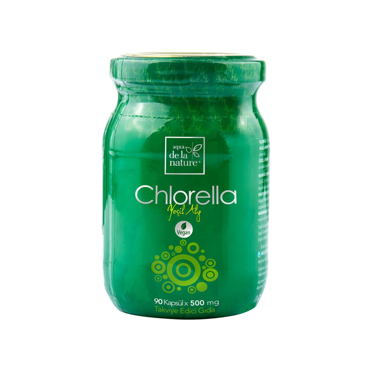 aqua de la nature® Chlorella 500mg x 90 Adet Bitkisel Kapsül