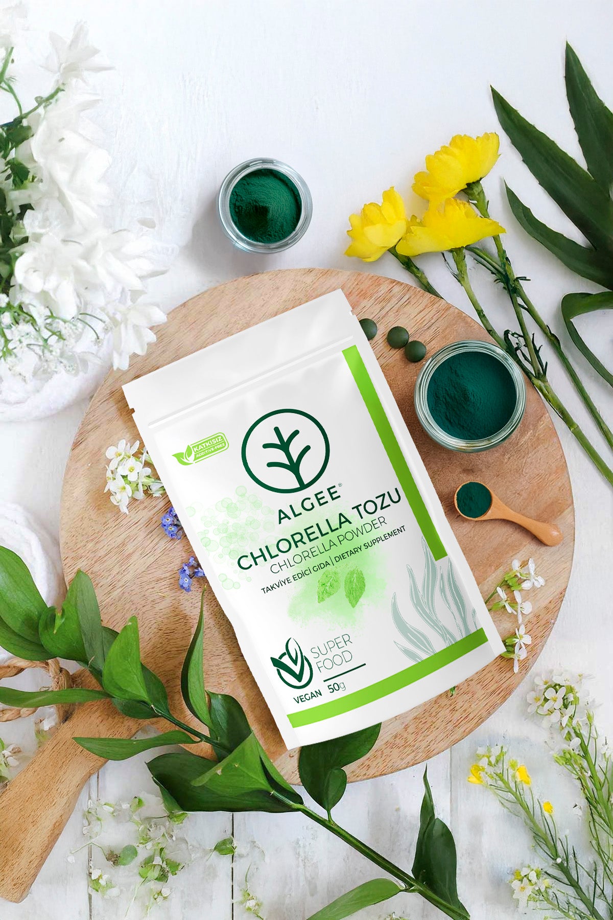 Chlorella Tozu 50g | %100 Doğal & Vegan Detoks Süper Gıdası | ALGEE®
