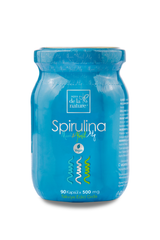 Spirulina Kapsül 500mg | 90 Adet | Cam Şişede – Bitkisel Takviye | aqua de la nature®