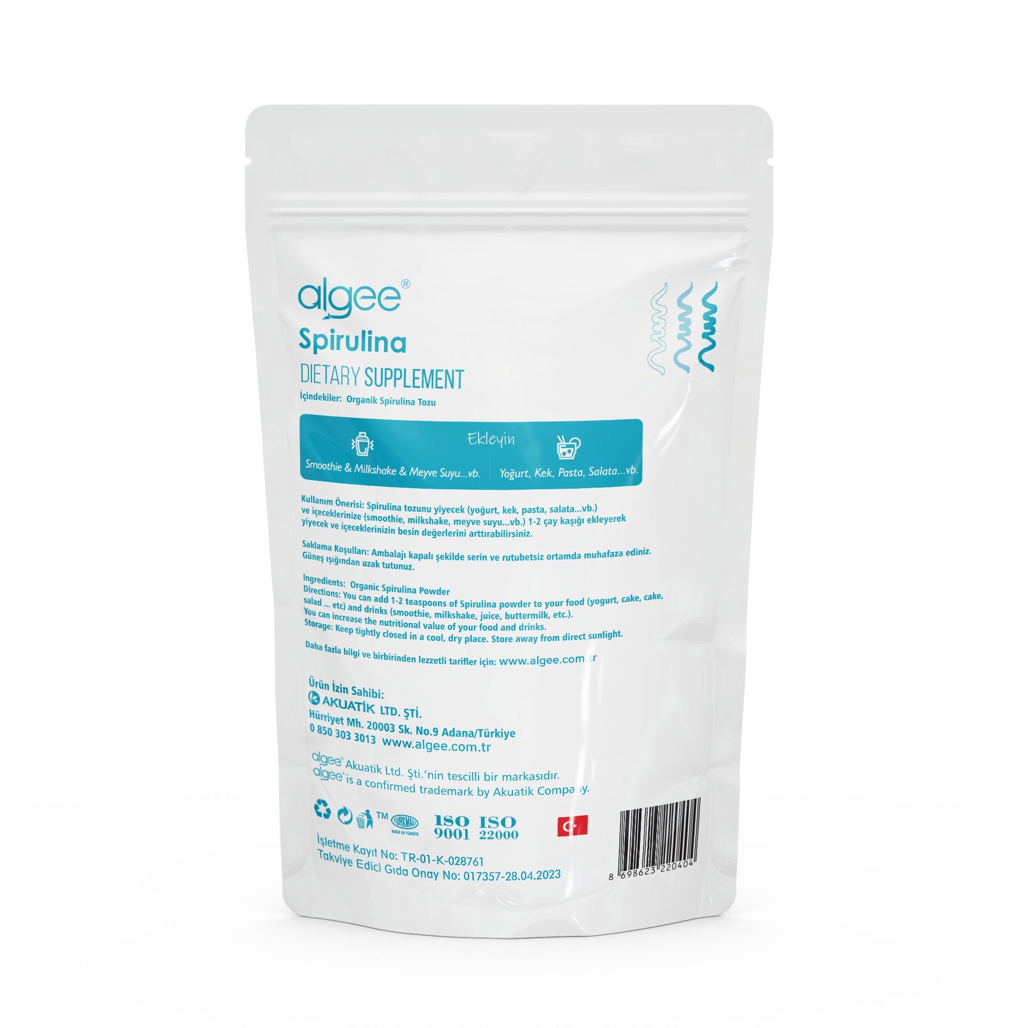 algee® Spirulina Toz 50 gr